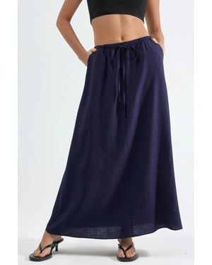 Hoge Taille A-lijn Maxi Rok