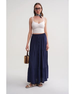 Hoge Taille Maxi Rok