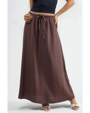 Hoge Taille A-Lijn Maxi Rok