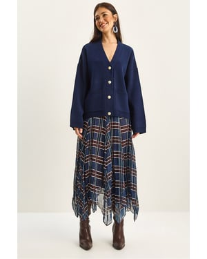 Gestreepte Ruit Midi Rok