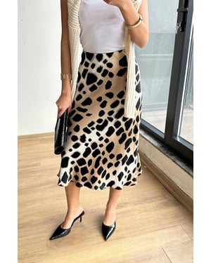 Luipaard Midi Rok
