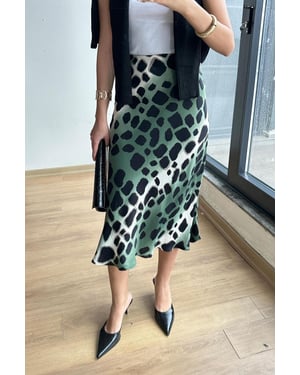 Leopard Midi Rok
