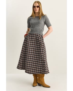 Hoge Taille Midi Rok