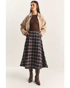 Hoge Taille Midi Rok