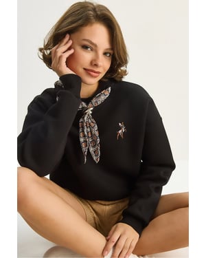 Geborduurd Crew Neck Sweatshirt