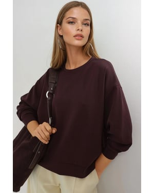 Relaxed Fit Crew Neck Modal Sweatshirt
