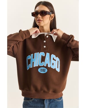 Oversized Geprinte Sweatshirt
