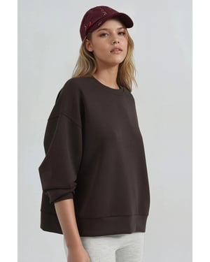 Avslappnad passform Crew Neck Modal Sweatshirt