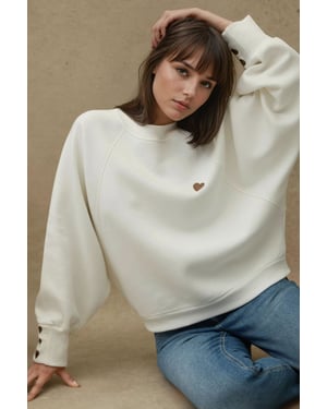 Geborduurd Katoenen Sweatshirt