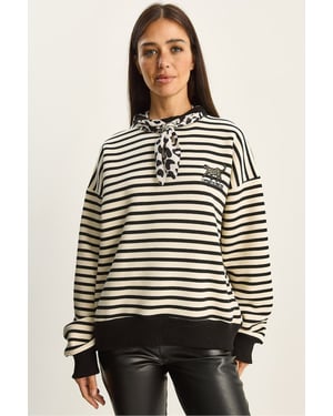 Gestreepte Hoodie met Koord