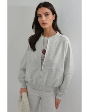 Ontspannen Pasvorm Volledige Rits Sweater