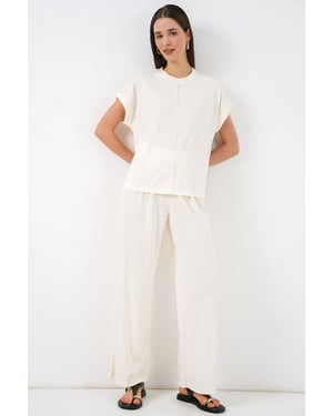 Ontspannen Pasvorm Crew Neck Blouse