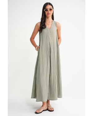 V-hals Maxi Jurk