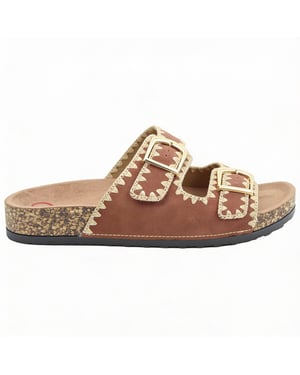 Heavenly Feet Sandy Womens Mules Sandals Bark