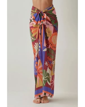 Printed Beach Maxi Cover-Up
