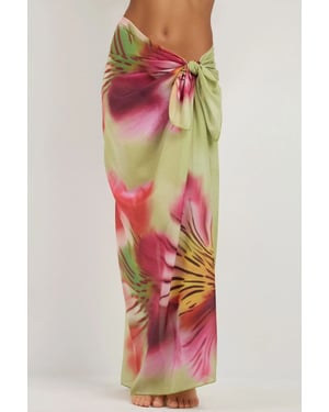 Printed Beach Maxi Cover-Up
