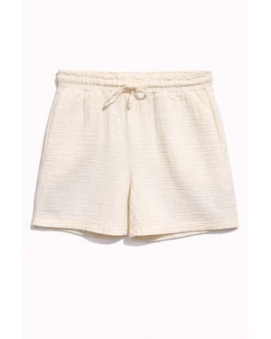Hoge Taille Textuur Katoenen Shorts