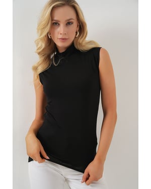 Fitted halvpolokragad bodysuit