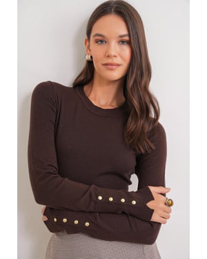Crew Neck Gebreide Trui