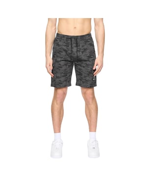 Crosshatch Herr Janscore Elastisk Midja Cargo Shorts (Mörkgrå)