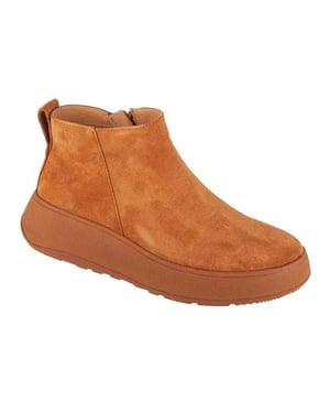 Fit Flop Dames/Dames F-Mode Leren Enkellaarsjes (Bruin)