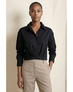 Vriendschappelijke Knopen Crop Shirt