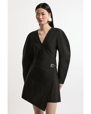 Figure Form Bandage Asymmetric Mini Skirt