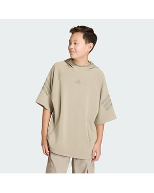 FUTURE ICONS 3 STRIPES SHORT SLEEVE HOODIE