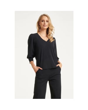 Smashed Lemon Travel kwaliteit top met lange pofmouwen |