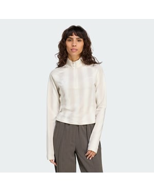 Half-Zip Graphic Football Long-Sleeve Top