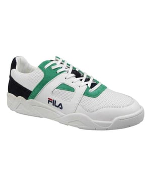 Fila Heren Cedar Leren Lage Sportschoenen (Wit)