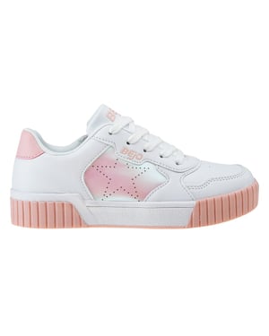 Bejo Meisjes Bates Trainers (Wit/Roze/Geel)