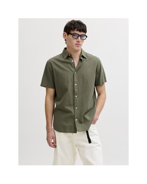 Jack & Jones Jjebreeze linen blend shirt s/s sn