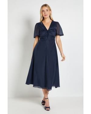 Petite Tencel Twist Midi Dress
