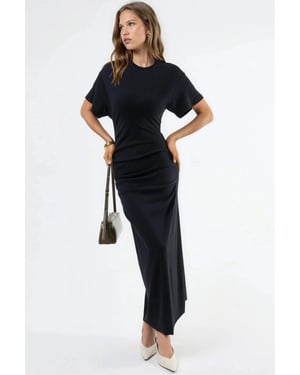 Effen Mouwloze Bodycon Midi Jurk