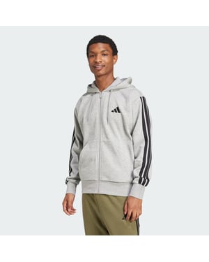 Essentials 3-Stripes Fleece Hoodie