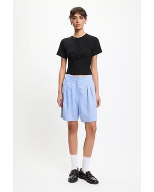 BENU Blauwe linnen shorts
