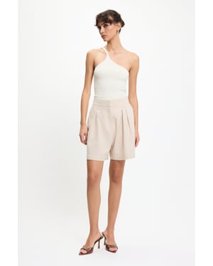 BENU Beige linnen shorts