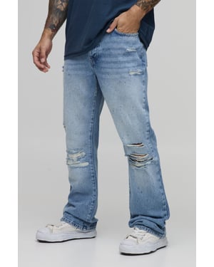 Rip & Repair Busted Knee Flared Jeans