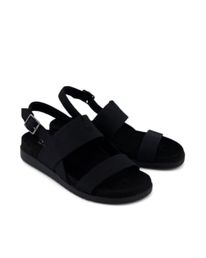 TOMS Marin Slingback Canvas Dames Zwarte Sandalen