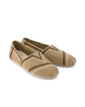 TOMS Alpargata Classic Bomull Dam Mörk Beig Espadrillos