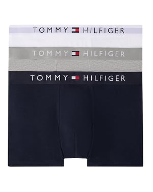 Tommy Hilfiger Mens Underwear 3Pack TH Original Logo Waistband Trunks Soft Boxer