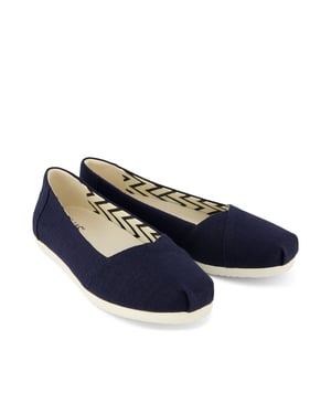 TOMS Alpargata Ballet Canvas Dames Marineblauwe Espadrilles