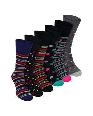 6 Pack Mens Bamboo Non Elastic Socks Soft Breathable Everyday Comfort