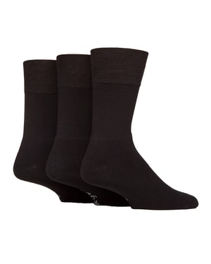3-pack herrstrumpor i bambu, mjuka, andningsbara och vadderade ankelsockor