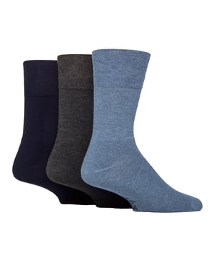 3 Pack Mens Bamboo Socks Soft Breathable Cushioned Crew Socks