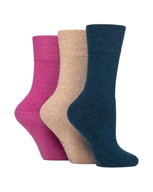 3-Pack Dames Wollen Wandelsokken Warm Gevoerde Crew Sokken