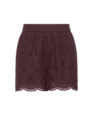 Only Onlfrani emb pull up shorts wvn bordeaux