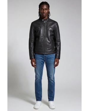 Borya Leather Jacket in Black