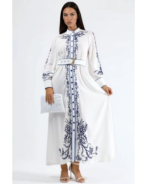 Bloemen Midikleding met Ceintuur